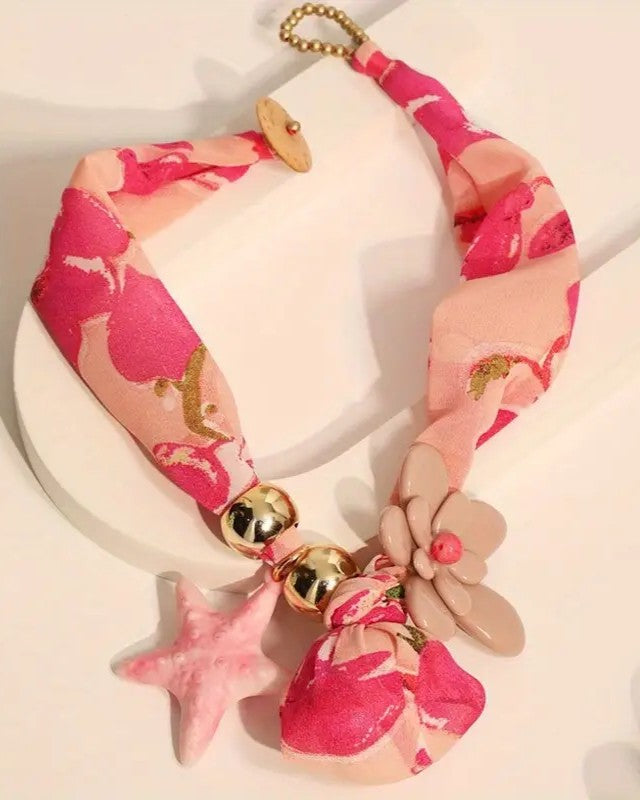 Collar Paliacate Estampados Rosa - Marinos y Flor