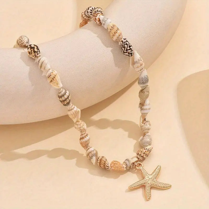 Collar de Caracoles Dije Estrella Mar