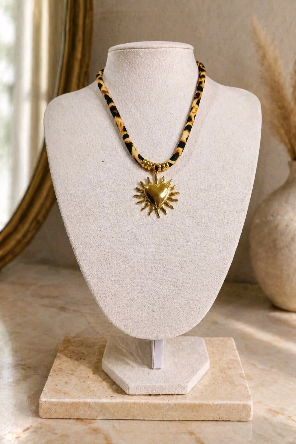 Collar Cordón Dije Corazón Dorado