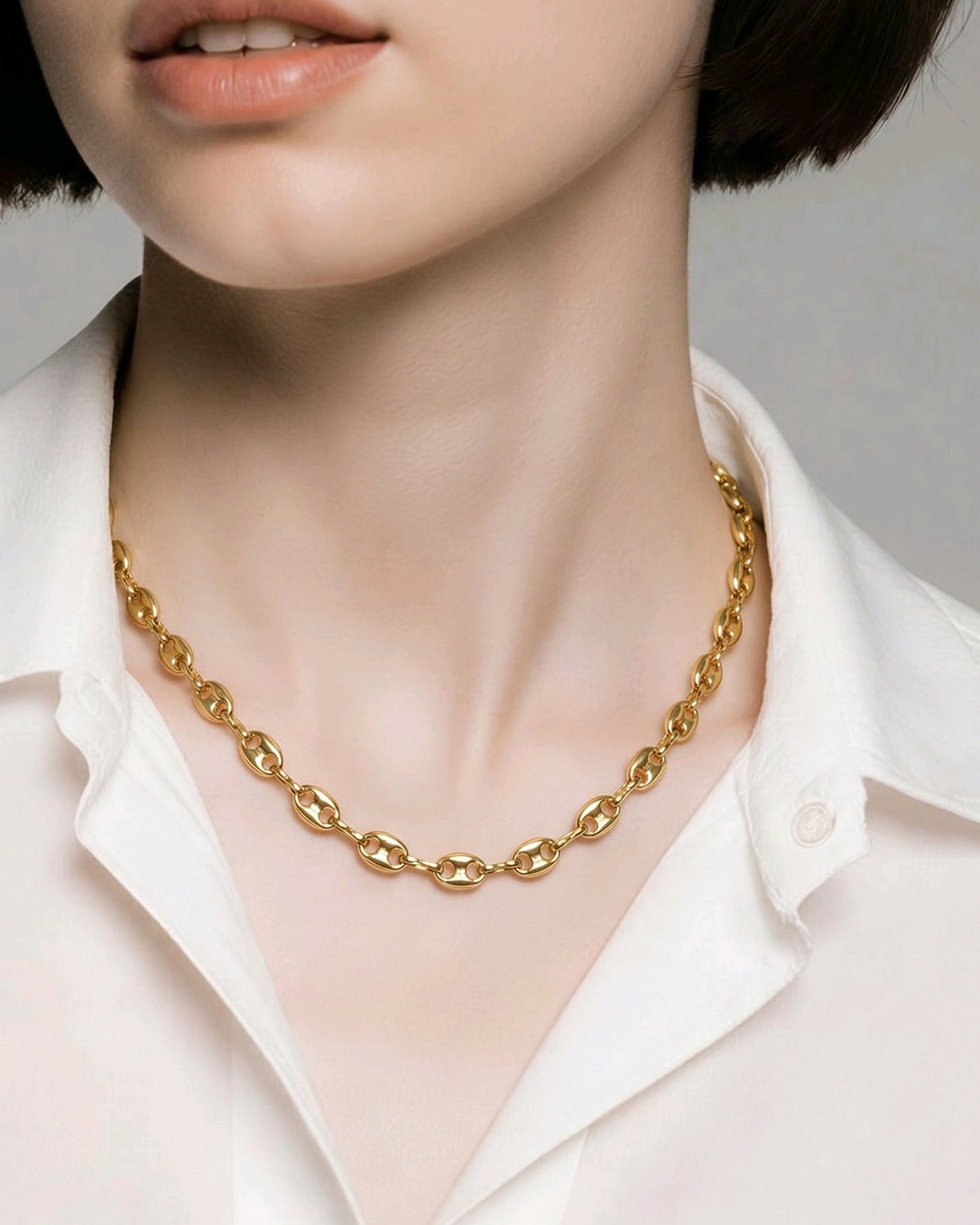 Collar Dorado Trompa de Cochino