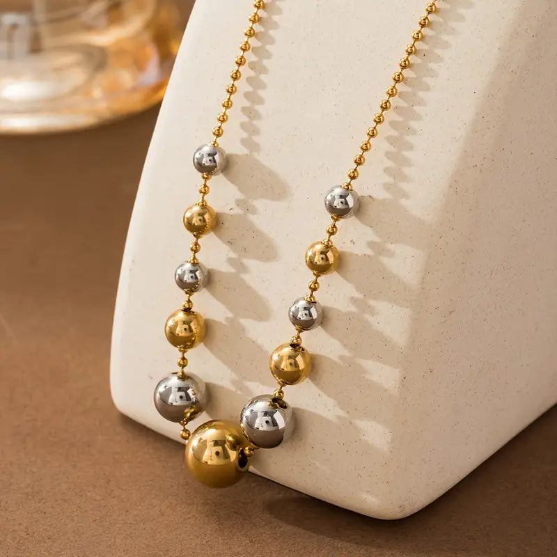 Collar Dorado Cuencas Bicolor