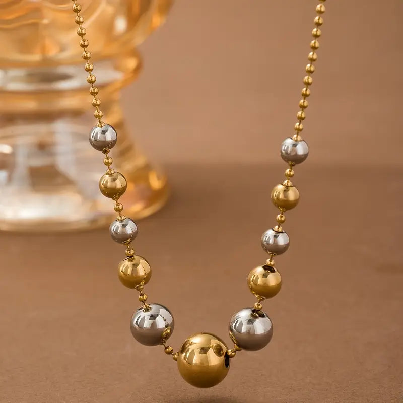 Collar Dorado Cuencas Bicolor