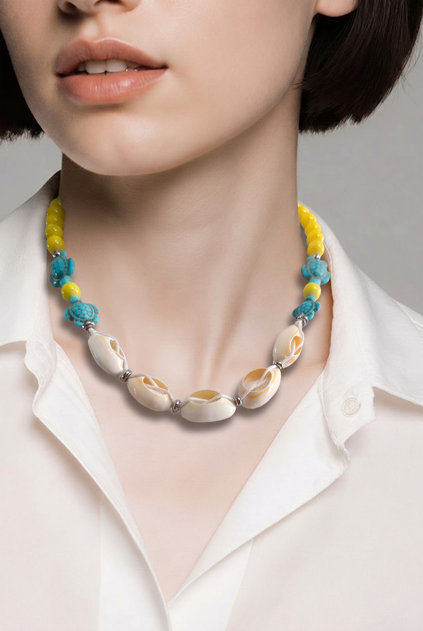 Collar Caracoles, Torrugas y Cuencas Amarillas