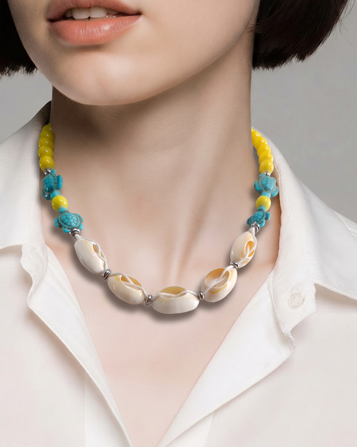 Collar Caracoles, Torrugas y Cuencas Amarillas