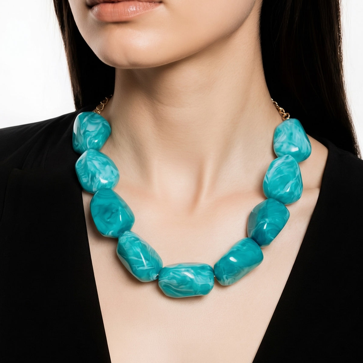 Collar Turquesa Patrón Piedra