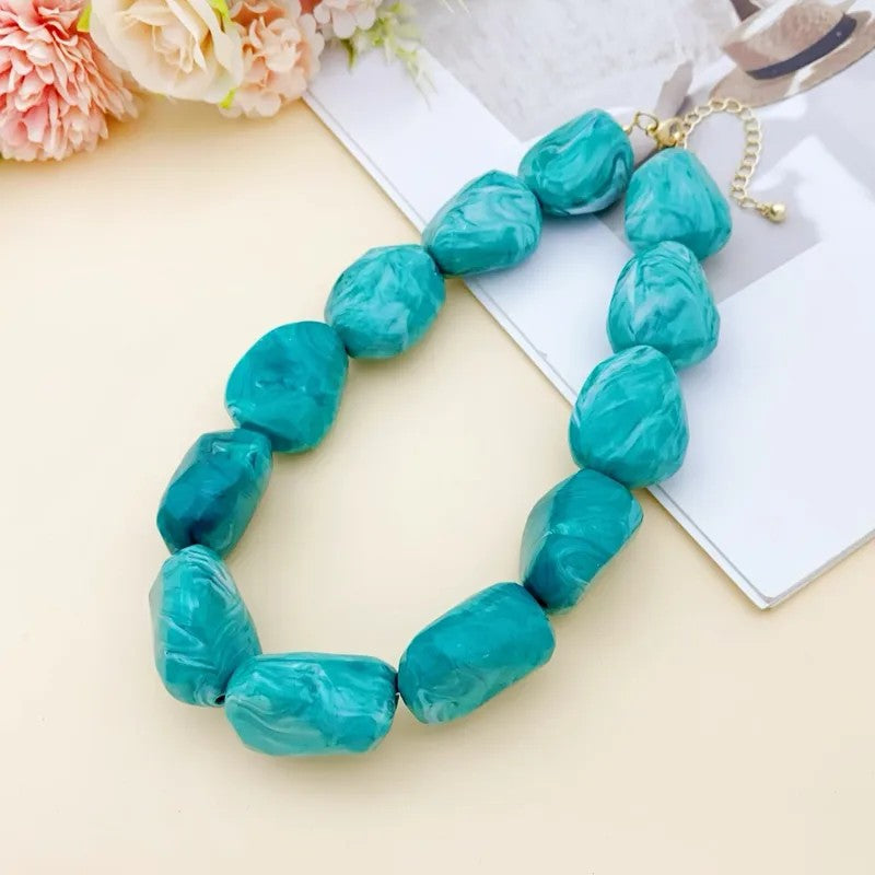 Collar Turquesa Patrón Piedra