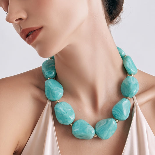 Collar Turquesa Patrón Piedra