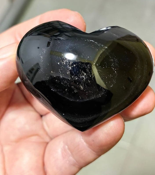 Obsidiana Grande en Forma de Corazón
