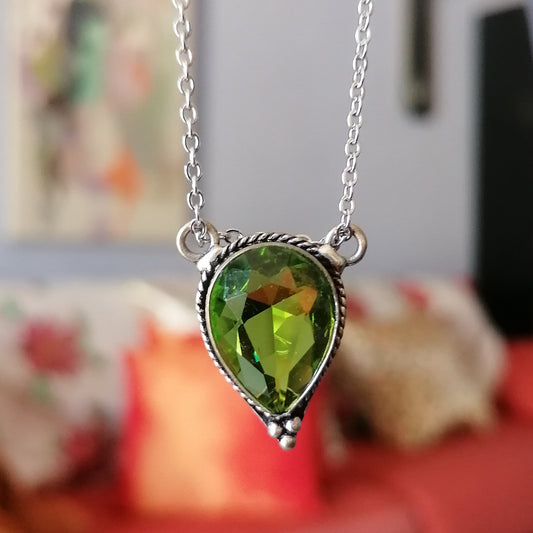 Dije Cristal Peridoto Gota