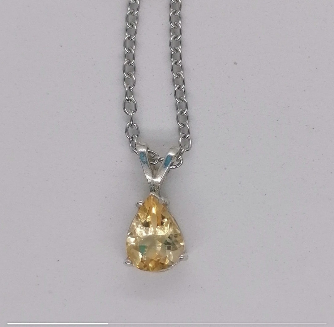 Dije Citrino Limón Gota