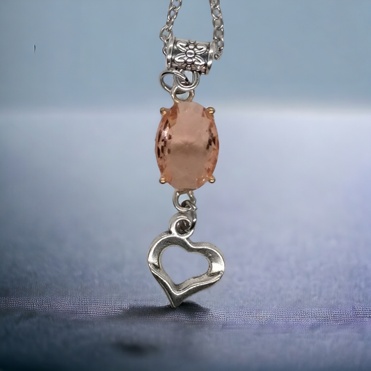 Dije de Cristal Morganita Oval