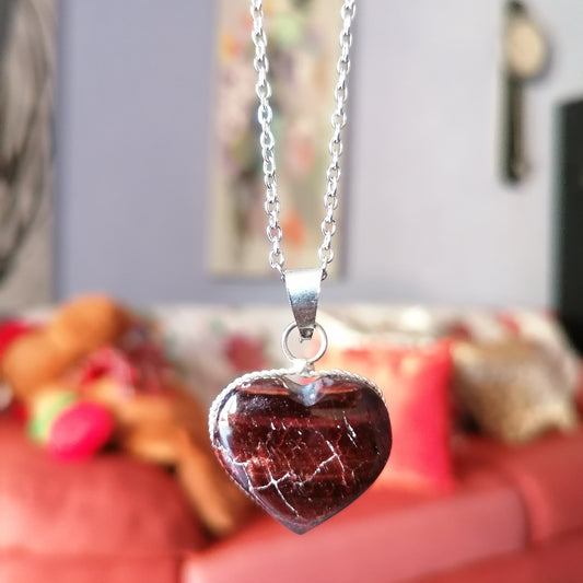 Dije Obsidiana Café Corazón
