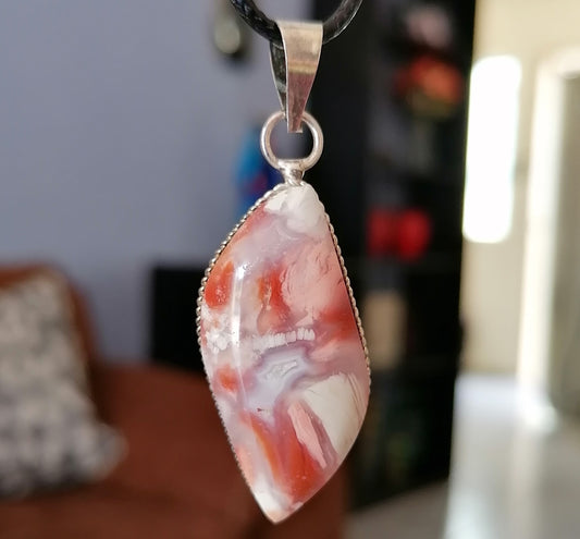 Dije Jaspe con Cuarzo Rosa