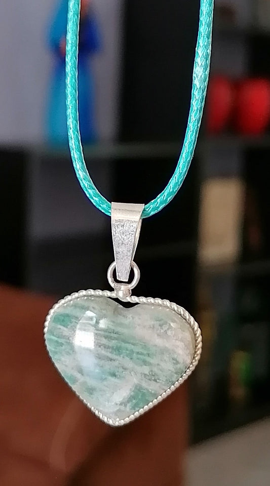 Dije Amazonita Corazón
