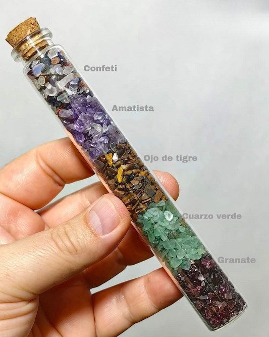 Frasco con Minerales Varios