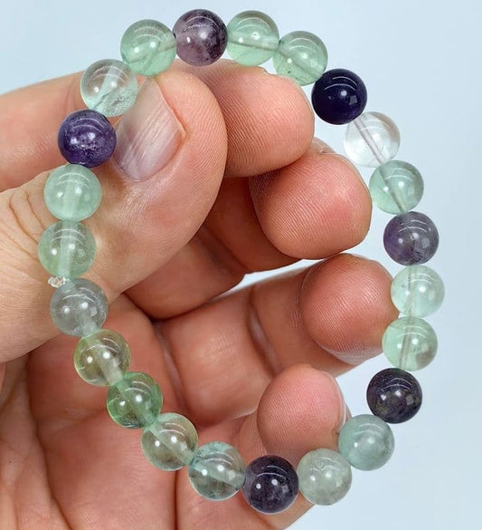 Pulsera Fluorita y Amatista