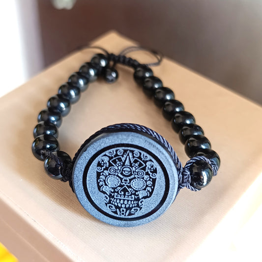 Pulsera de Obsidiana Calavera