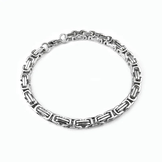Pulsera Plateada Eslabones 21 cm