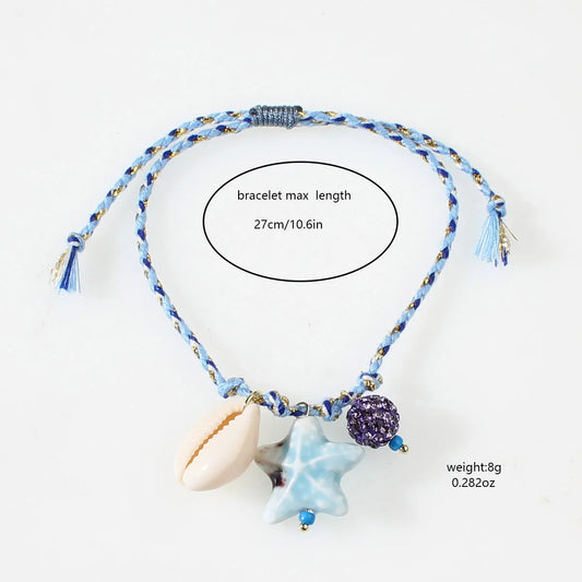 Pulsera Hilo Marino Tonos Azules