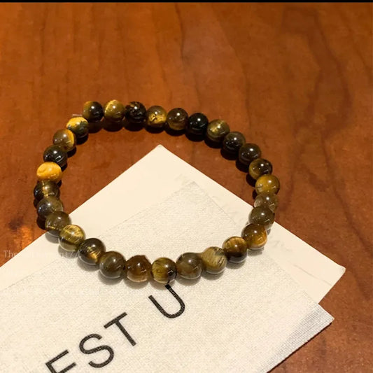 Pulsera Cuencas Ojo Tigre 6 mm