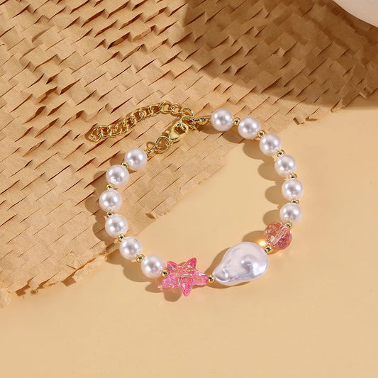 Pulsera Cuencas Blancas y Estrella de Mar