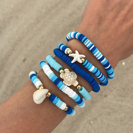 Pulseras Elásticas Tonos Azules