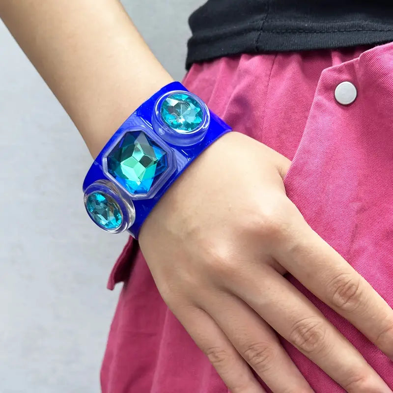 Pulsera Azul Rondas Facetadas