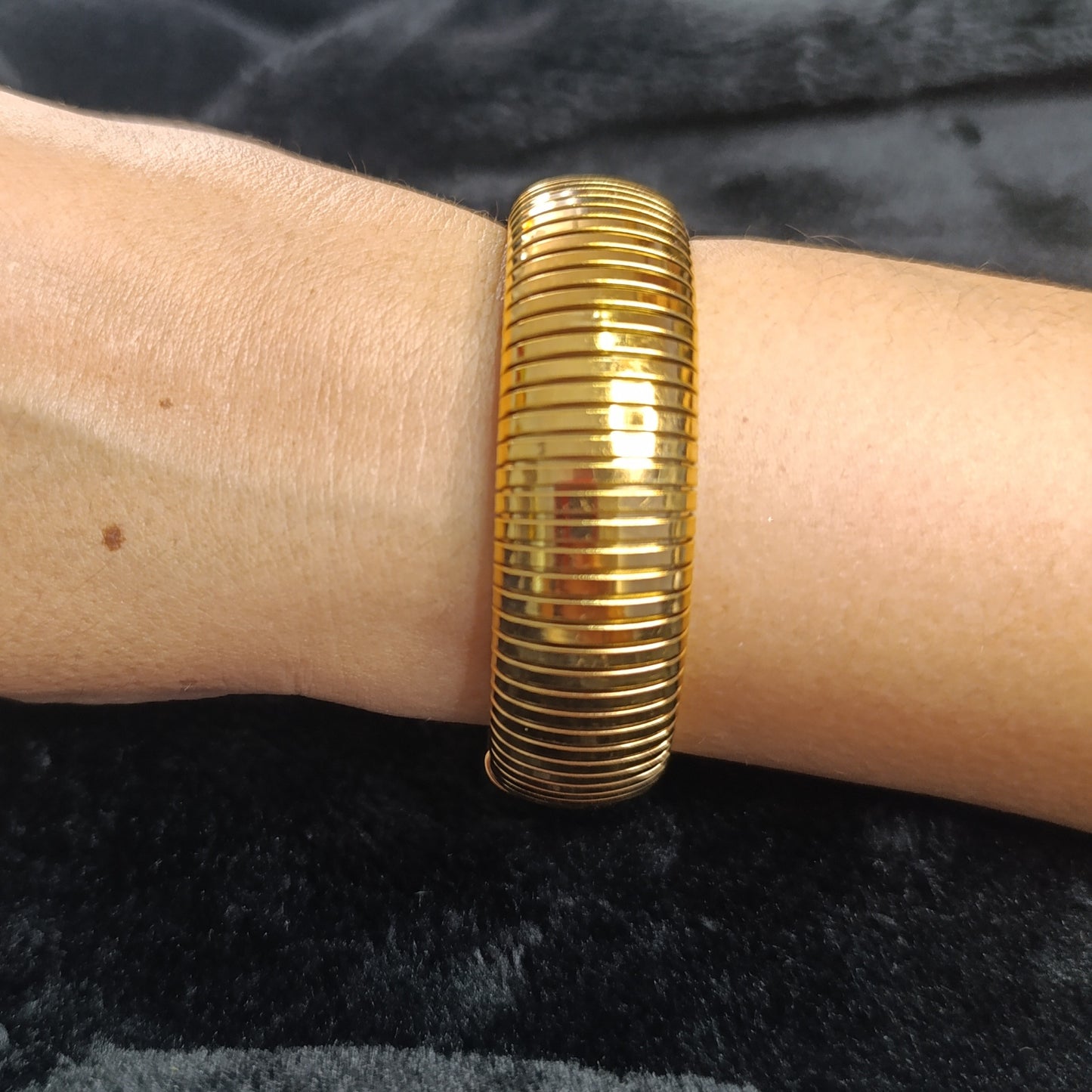 Pulsera Dorada Elástica 20mm