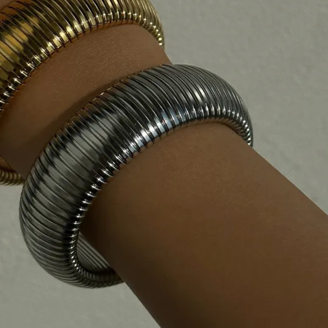 Pulsera Plateada Elástica 20mm