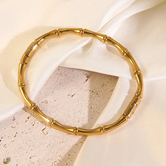 Pulsera Dorada Tipo Pulso Huesos
